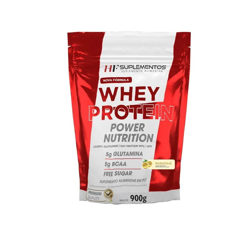 Whey Protein Power Nutrition 900g Mousse Maracujá Hf Suple