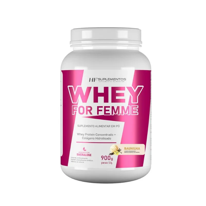 Whey For Femme + Colageno Hidrolisado 900g Baunilha Hf