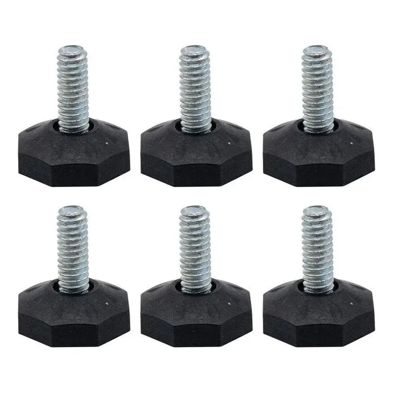 6 Uni Pé Nivelador Sapata Para Moveis 1/4x3/4 Pol 24mm Base