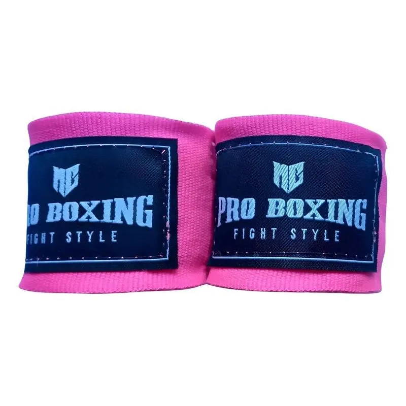 Bandagem Atadura Para Punho Muay Thai Mma Kickboxi Pink Neon
