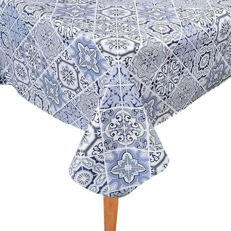 10x Toalha Mesa Térmica Pvc Impermeável Portuguesa Az 2,20x