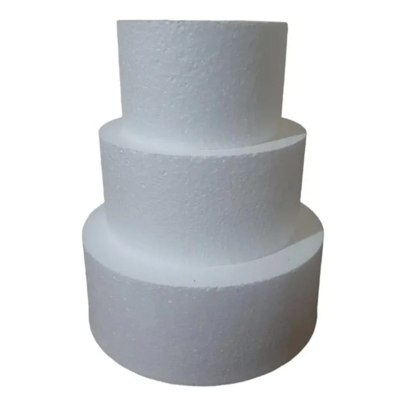 10x Base De Isopor Redonda Para Bolo Fake ( Kit) 15,20,25x