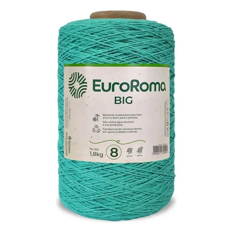 Barbante Euroroma 1,8 Kg Fio 8 Verde Água Escuro