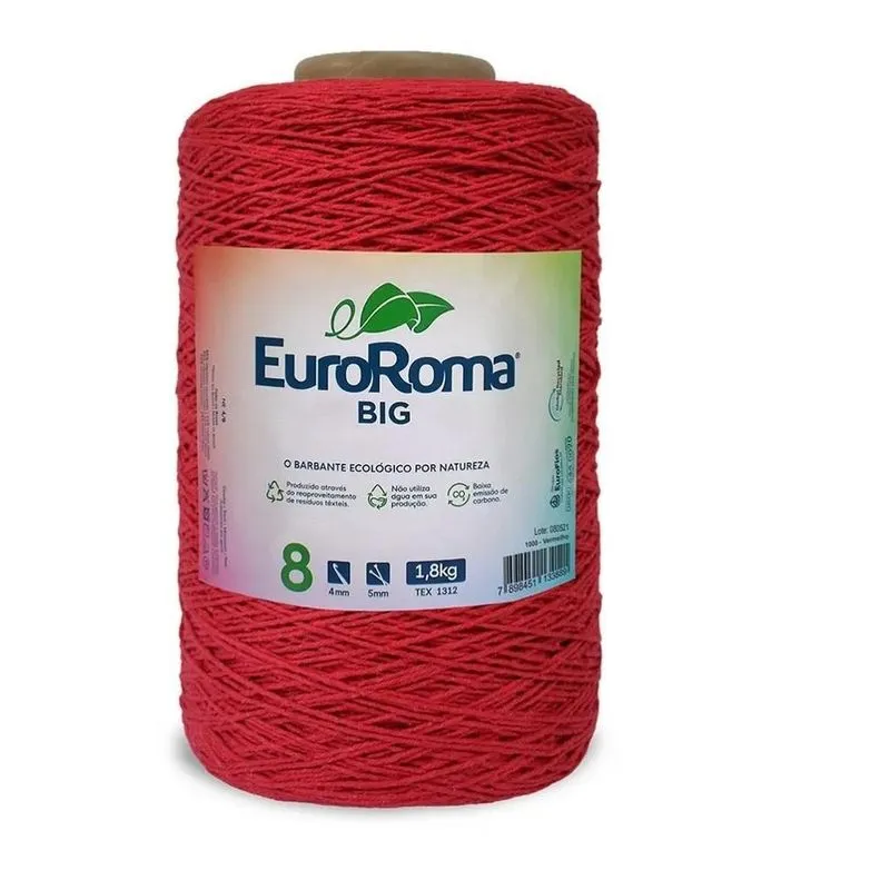 Barbante Euroroma 1,8 Kg Fio 8 Big Cone- Vermelho