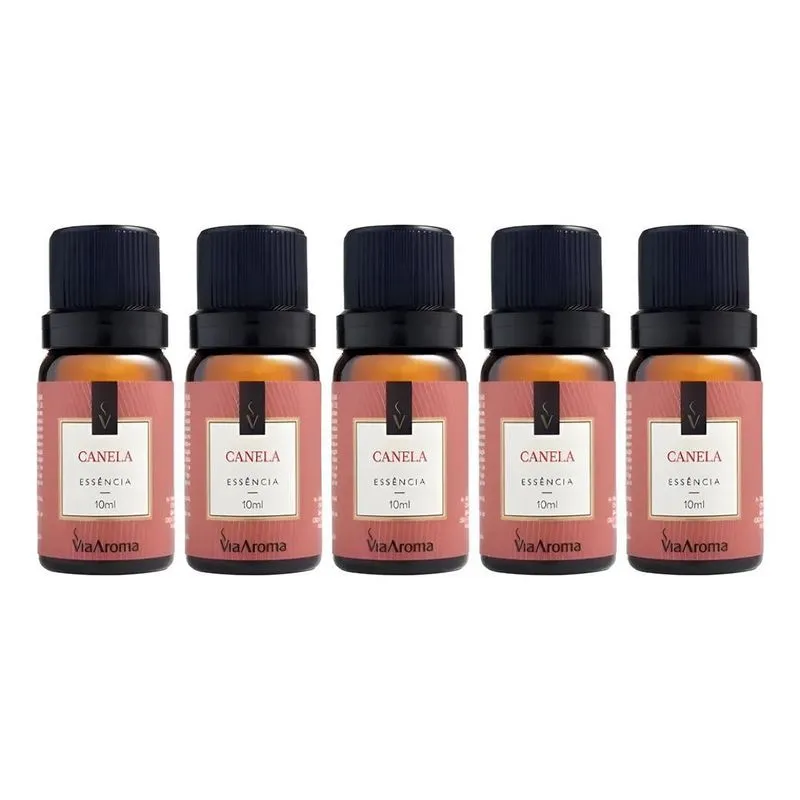 5 Essências Aromatizador Difusor Elétrico 10ml Via A Canela