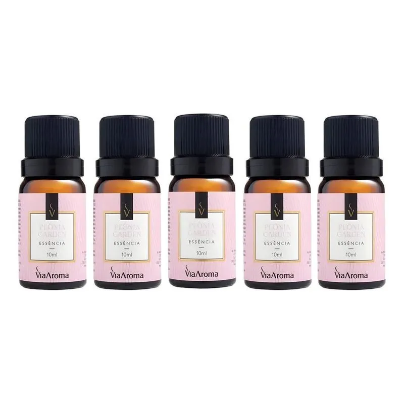5 Essências Aromatizador Difusor Elétrico 10m Peônia Garden