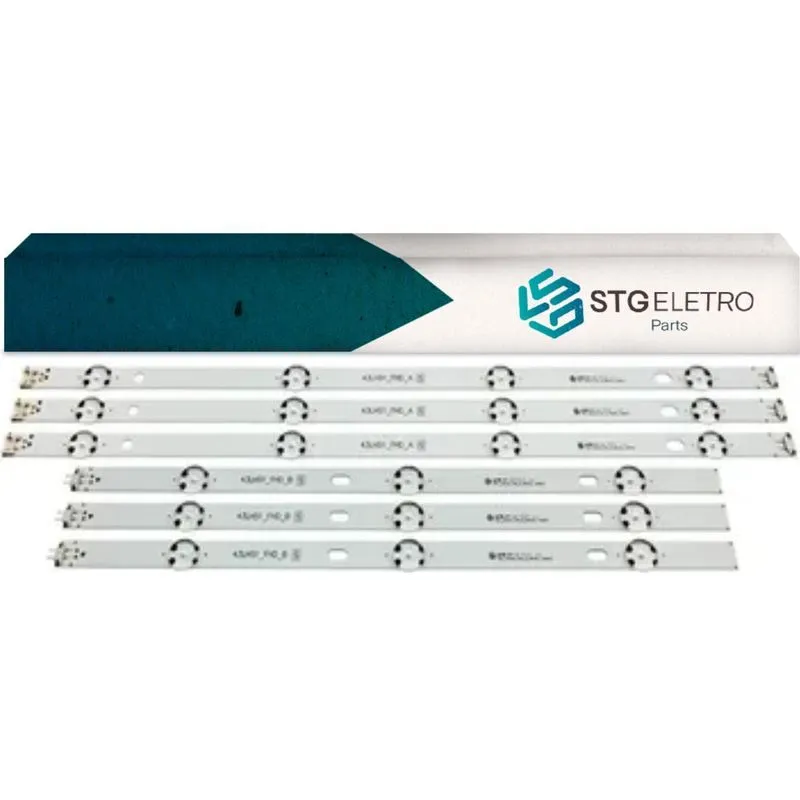 Kit 6 Barras De Led Compatível 43lh5100 43lh5150 43lh5600