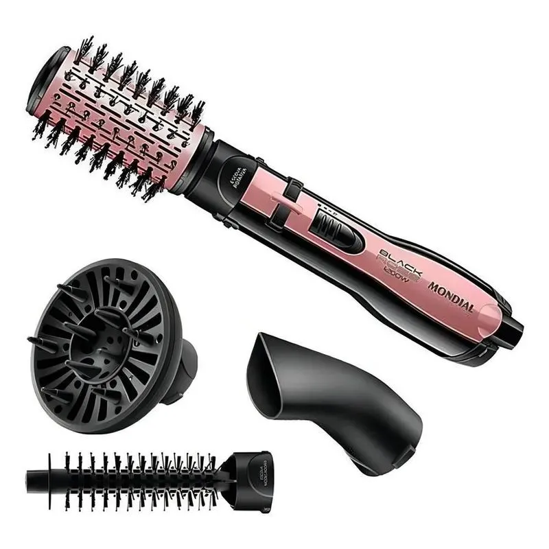 Escova Giratória Turbo Kit 4 Em 1 Profissional Alta Potência