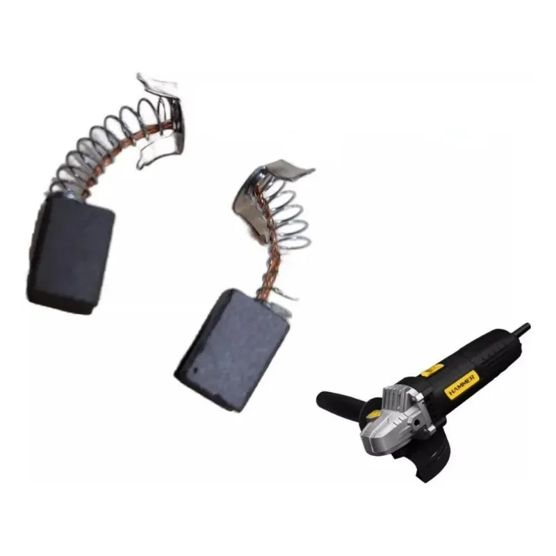 2x Par De Carvão Para Motor De Esmerilhadeira Hammer Em-710