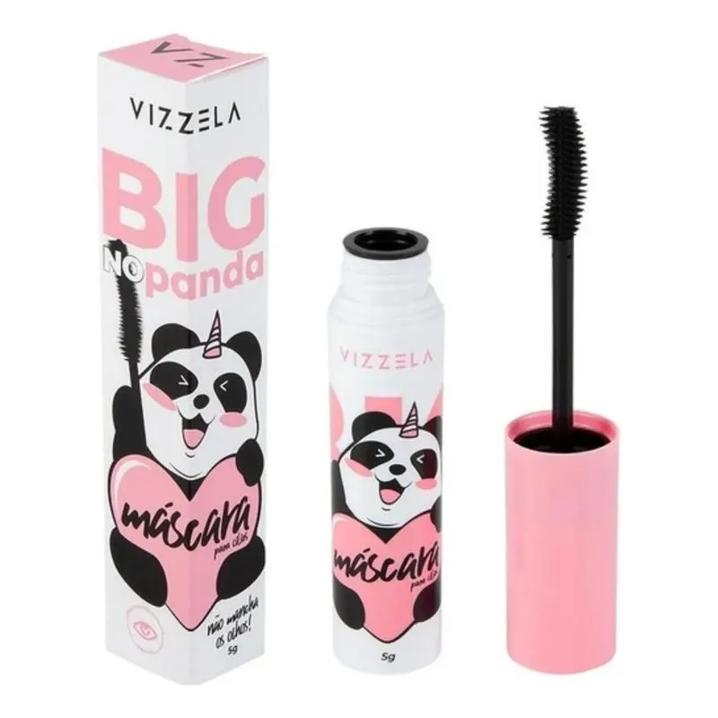 10x Máscara Vegana Big No Panda Cílios Incríveis Vizzela Rí