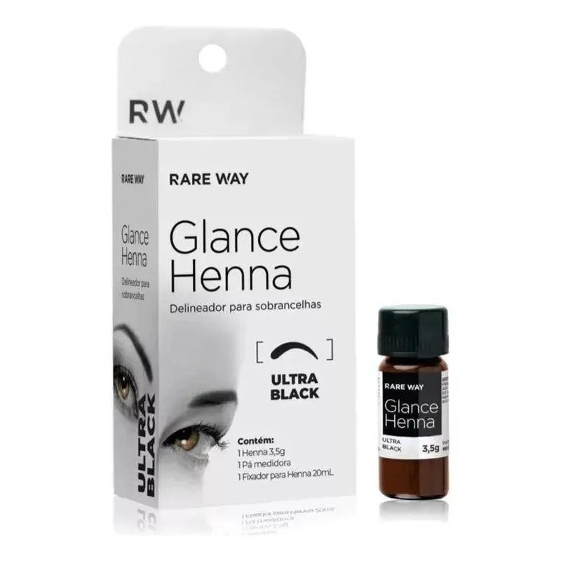 Glance Henna Delineador Em Pó Ultra Black 3,5g Rare Way