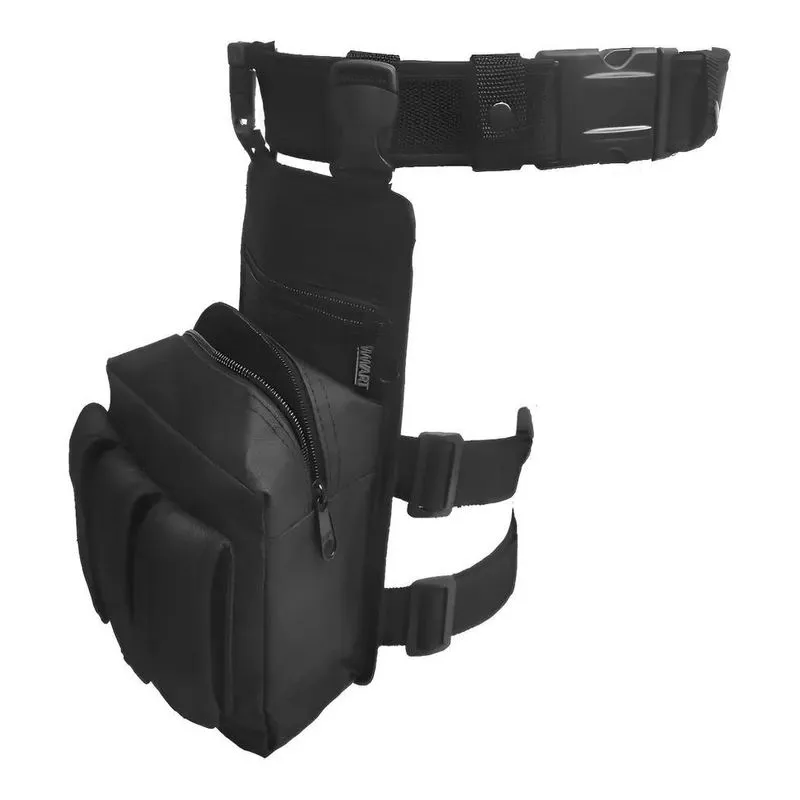 Bornal Tático Pochete De Perna Swat + Cinto De Guarnição Na