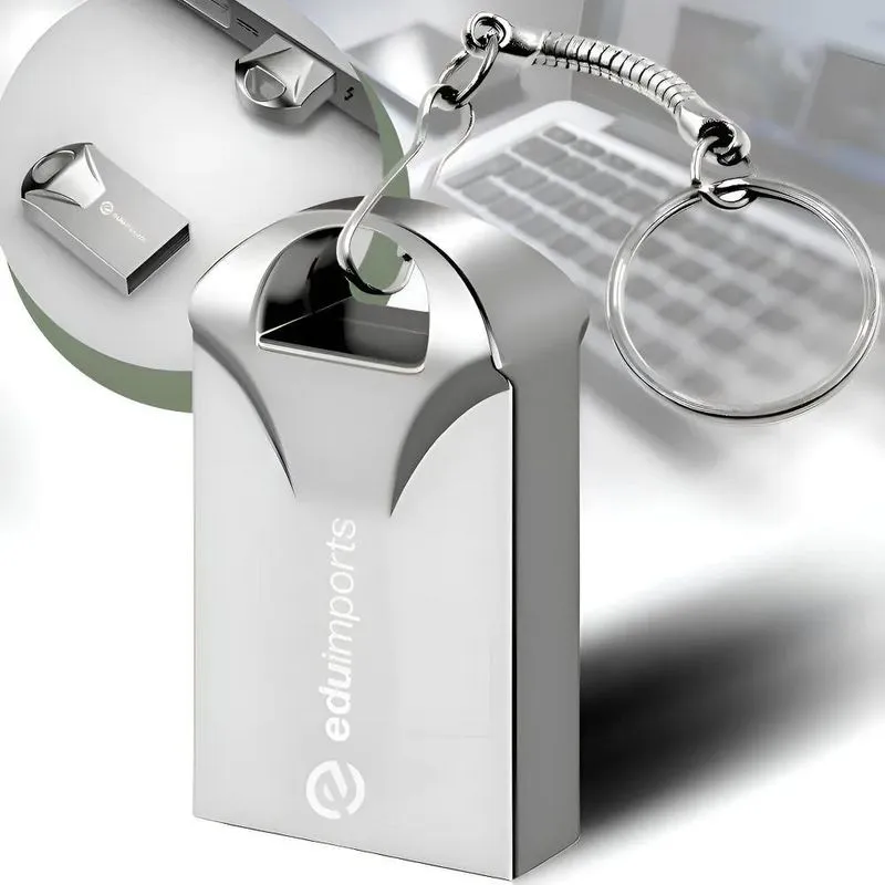 Pen Drive 128GB USB 2.0 Mini Chaveiro Metal Resistente Alta