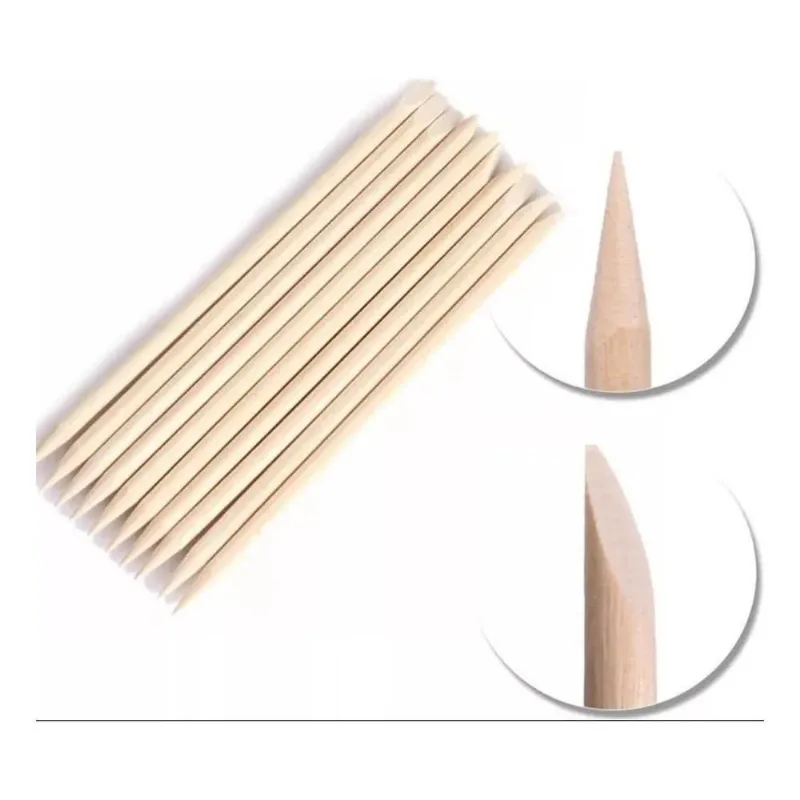 Palito Para Unhas Manicure Bambu 2 Pontas - 1000