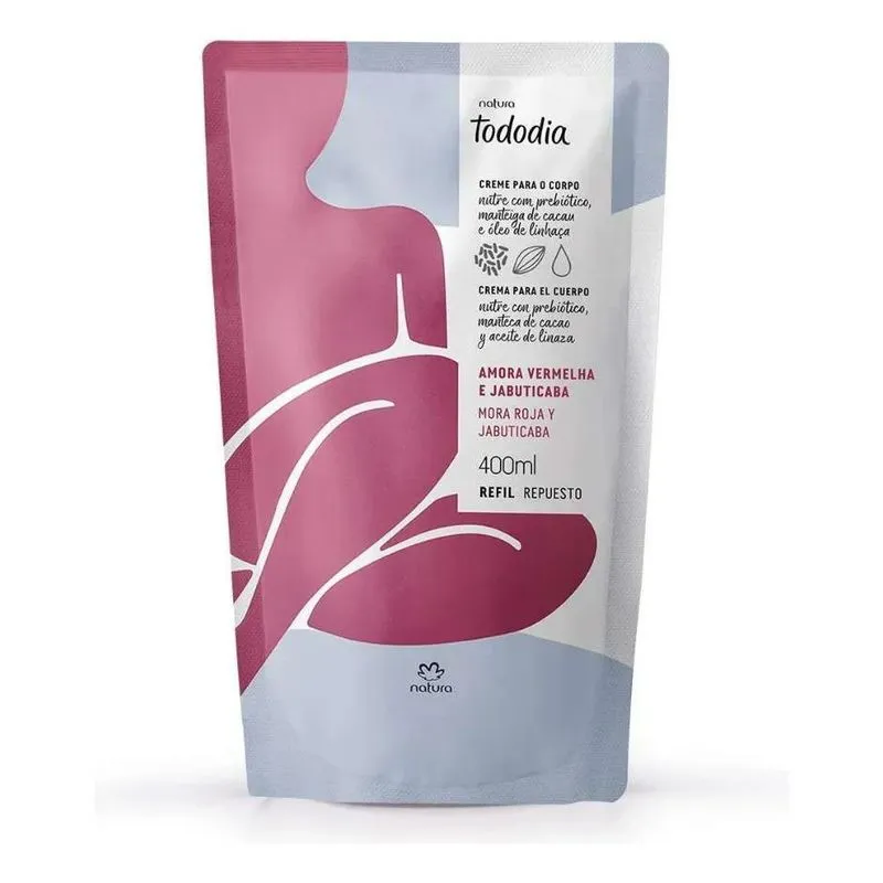 5x Refil Creme Hidratante Para Corpo Natura Tododia Amora Ve