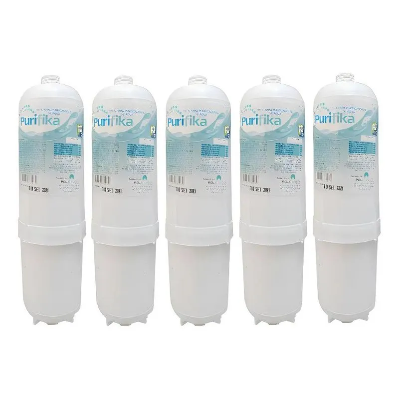 Kit 5 Refil Filtro Compatível Purificador Água Soft Everest