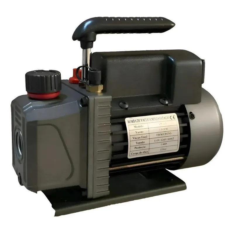 Bomba De Vacuo 1.5 Cfm Refrigeração Estágio Simples 1/4hp