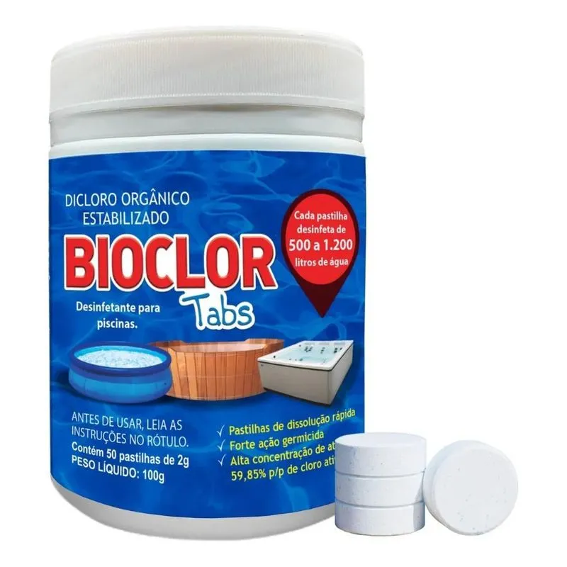 3x Mini Pastilhas Concentradas Para Purificar Piscina Bioclo