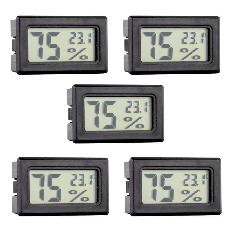 Kit 5 Termo-Higrômetro Digital Higrômetro Chocadeira
