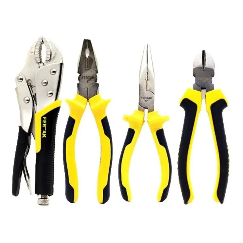 Kit Jogo Alicates Utilidades Universal Corte Bico Pressão