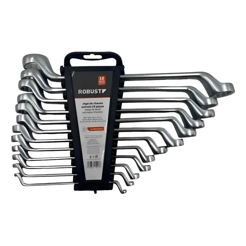 Jogo Chaves Estrela 6-32mm Kit 12 Peças Profissional Robust