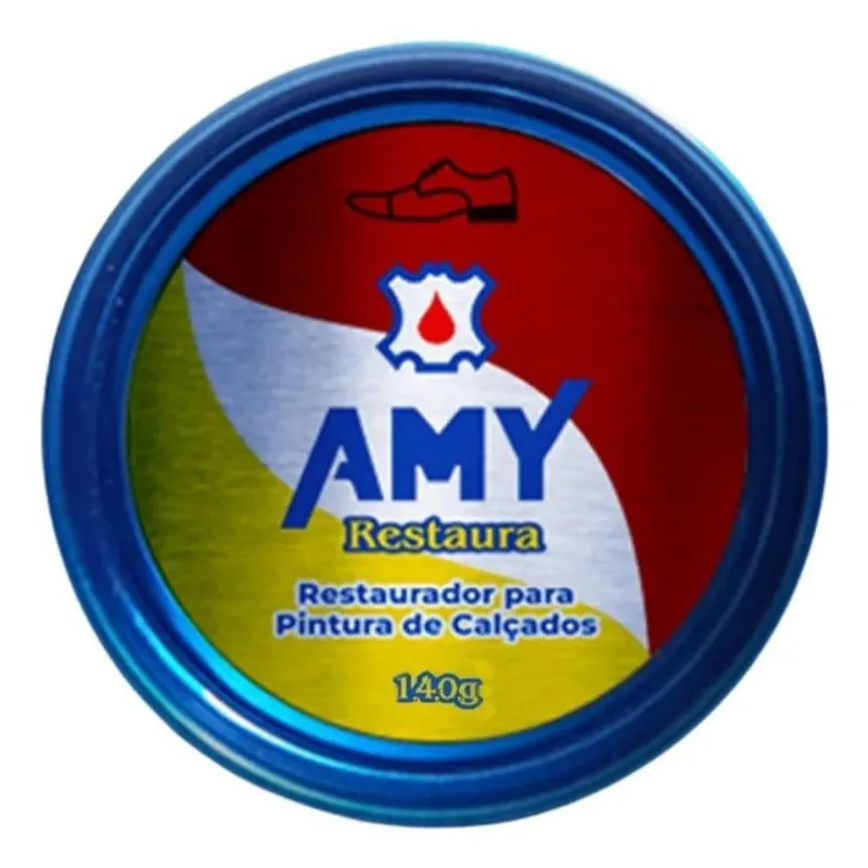 5x Graxa Restauradora Para Sapato De Couro Amy 140g Pasta