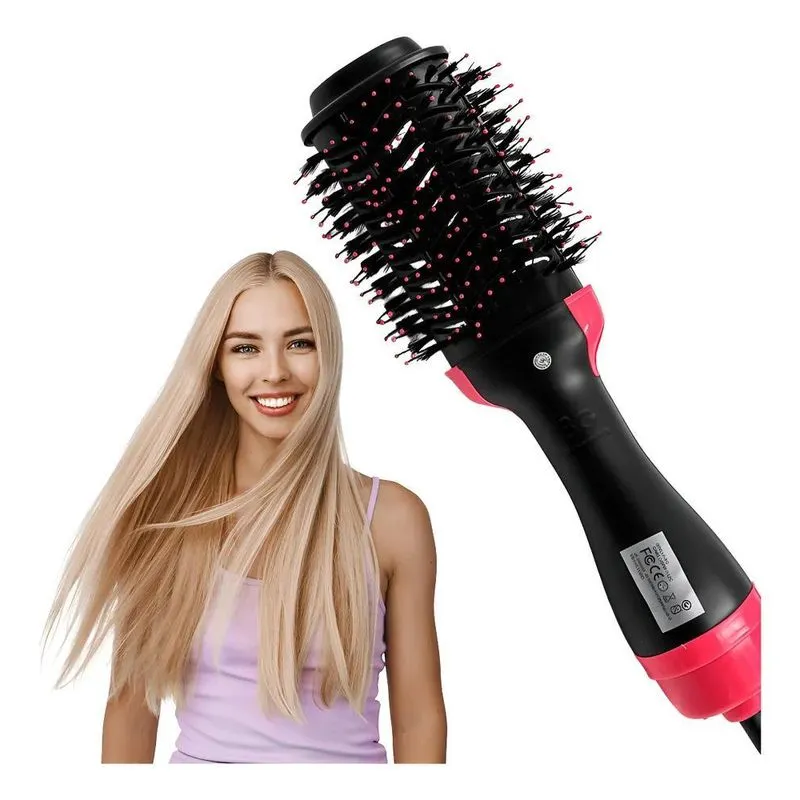 Escova Secadora Alisadora Voltagem Seca Alisa Cabelo 2x Mais