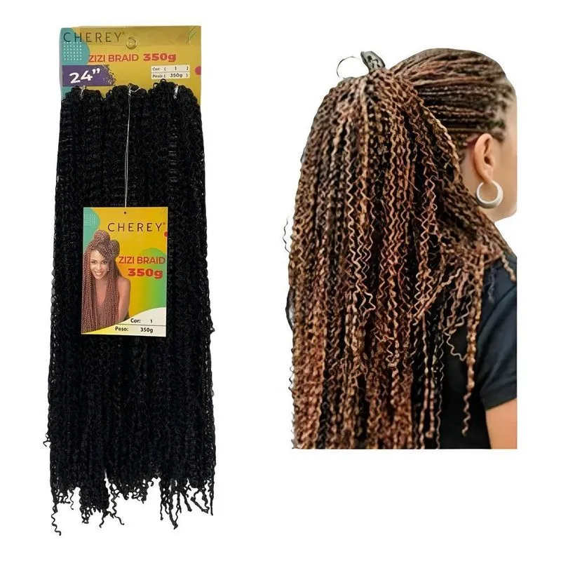 Cabelo Kanekalon Micro Zizi Miojinho Trançado Pacotão 60 Cm