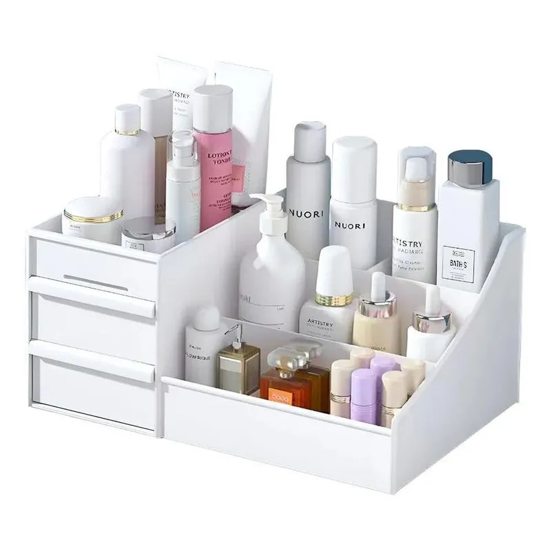 Organizador De Maquiagens Perfumes Cosméticos Grande Branco