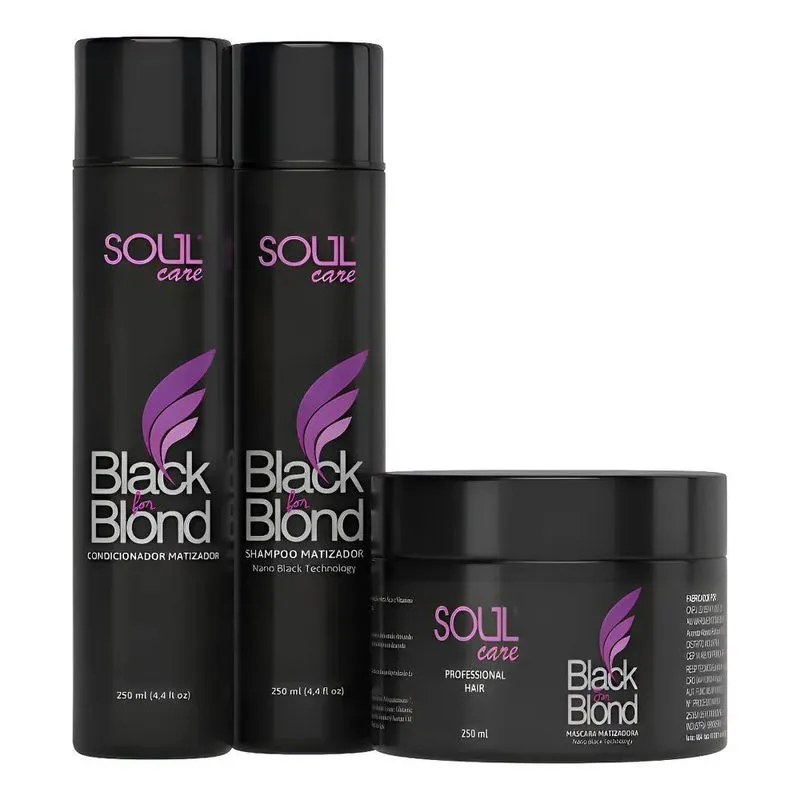 Soul Care Profissional Kit Matizador Preto Black Blond Para