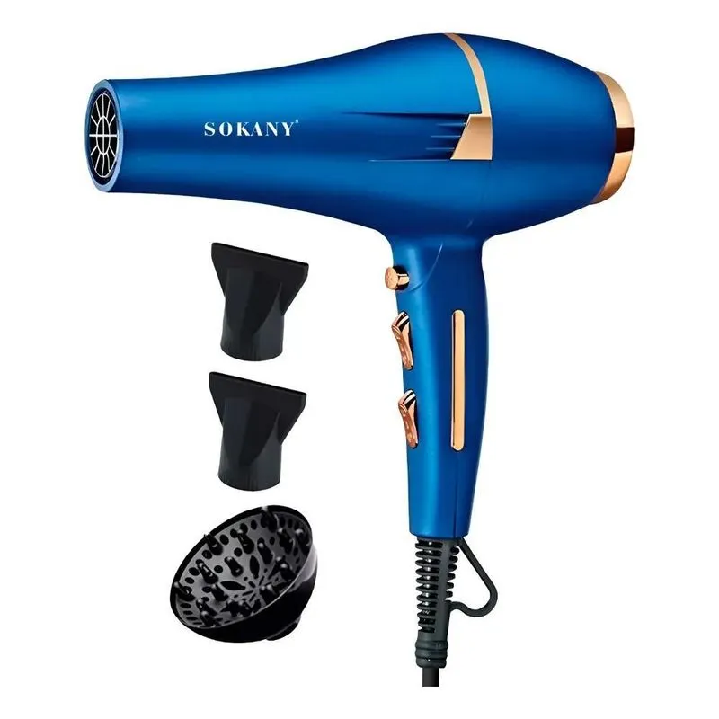 Secador Com Difusor De Cabelos Profissional CA 220V Azul