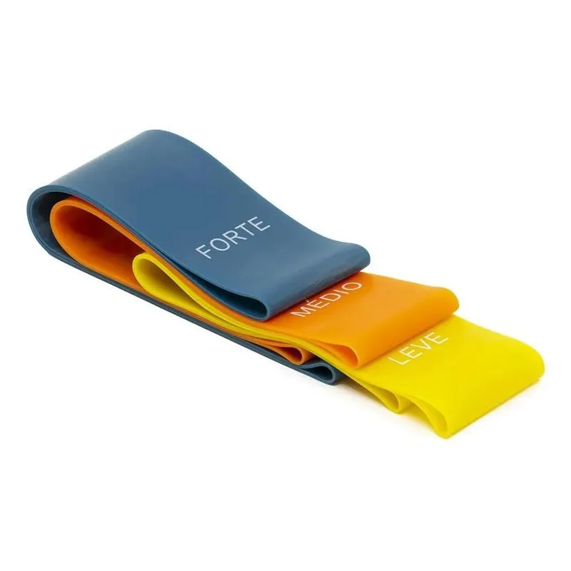 2x Kit Mini Band Com 3 Níveis De Resistência Acte Sports T71