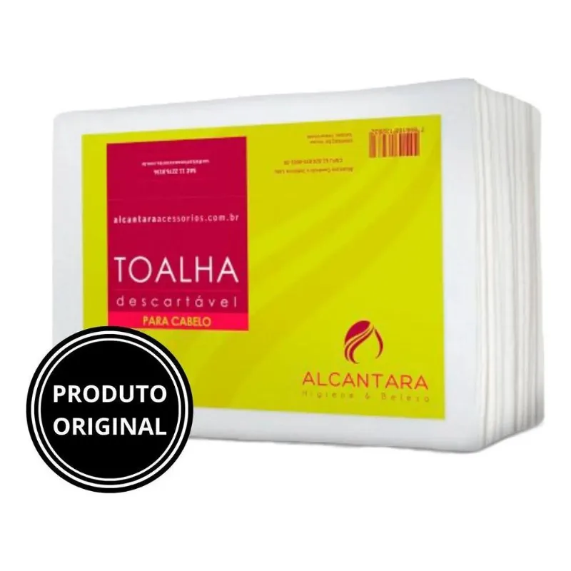Toalha Descartável De Cabelo C/50 Um 50x70cm