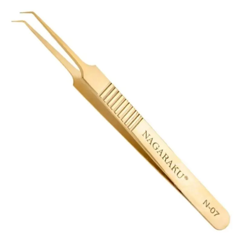 Pinça Nagaraku Extensão De Cílios N-07 Gold