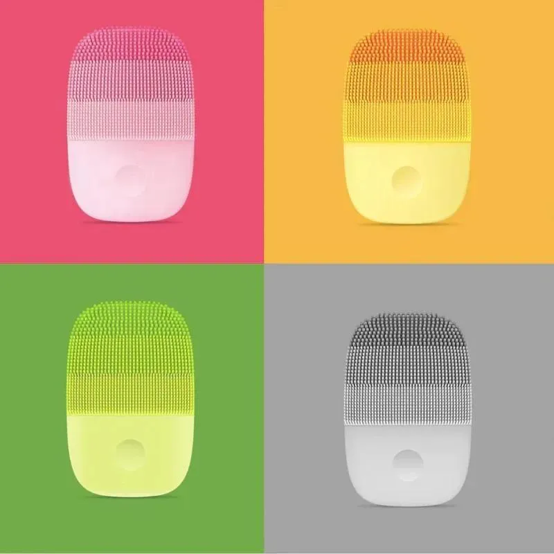 Aparelho De Limpeza Facial Por Vibração Cinza-u