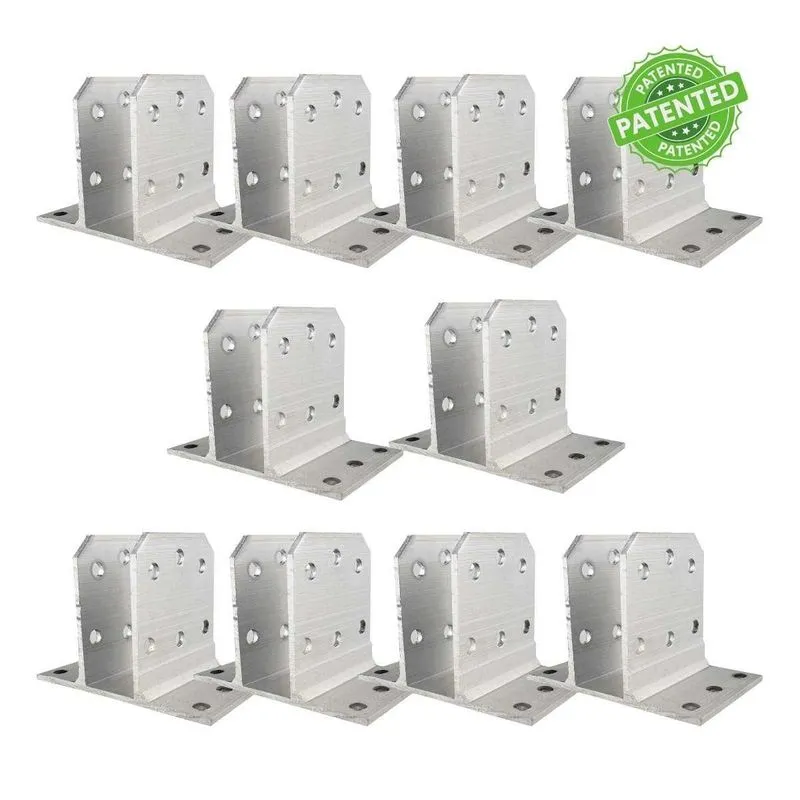 10 Suporte Sapata Alumínio Haste Industrial Big Haste 25x25
