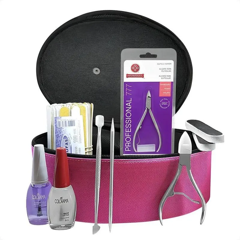 Kit Manicure Uso Pessoal Com Alicate Profissional 777