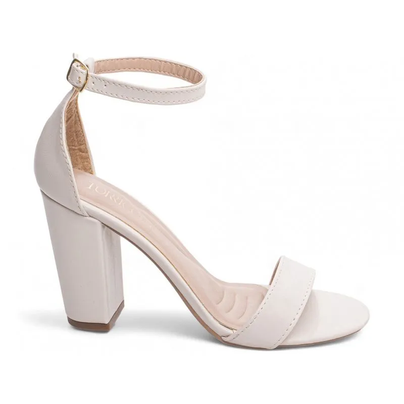 Sandalia Feminina Off White Salto Alto Grosso Bico Redondo 9 cm Off White emily online