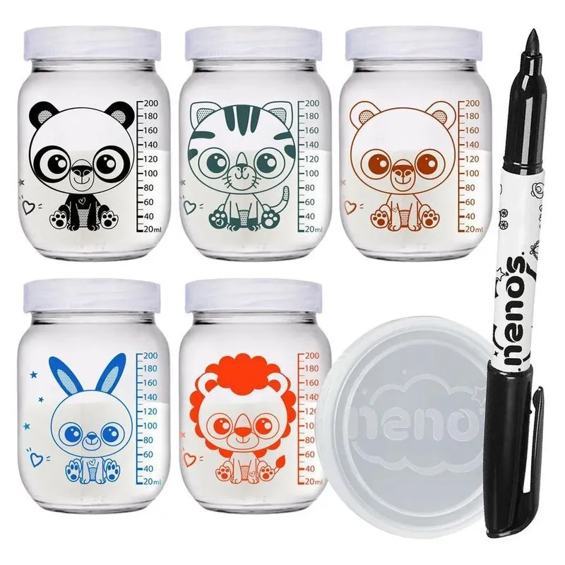 10 Potes Vidro Armazenar Leite Materno, Papinha