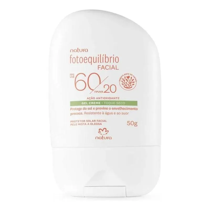 10x Protetor Facial Gel Creme Fps 60 Fpuva 20 Fotoequilíbri