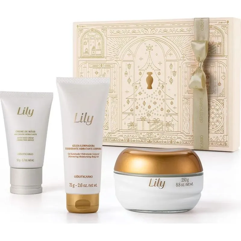 2x Presente Feminino Kit Lily Acetinados O Boticário