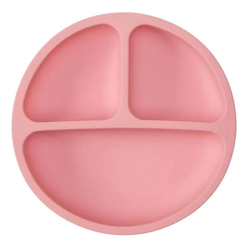 Pratinho Infantil Em Silicone Com Ventosa Rosa Buba