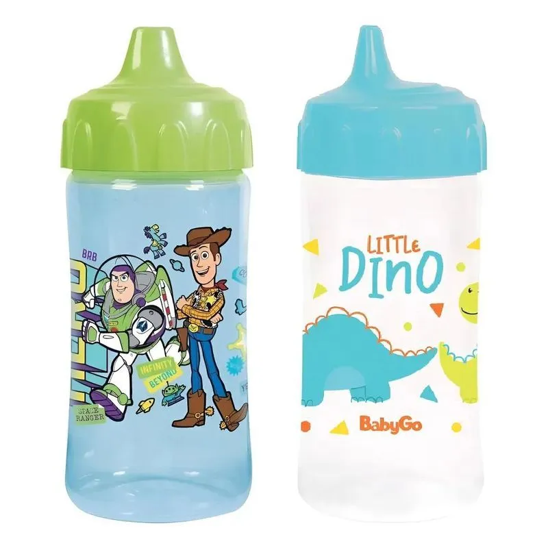 Copos Treinamento Transição Bico Rigido Disney Azul Meninos