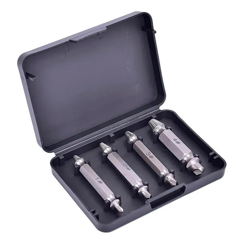 Kit 4 Brocas Removedor Extrator Tira Parafuso Quebrado Rosca
