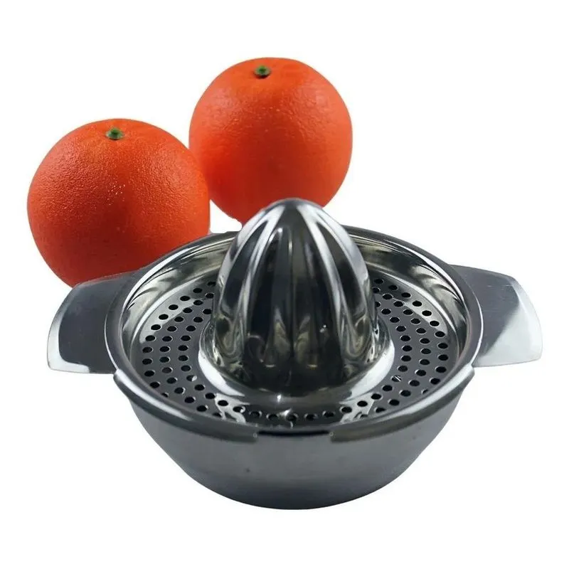 3x Espremedor De Laranja Limão Manual Em Aço Inoxidável Prát