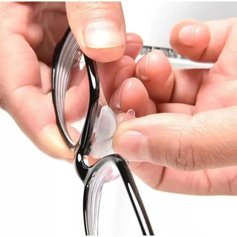 2x Plaqueta Almofada Nariz Adesiva Armação De Acetato Kit 3