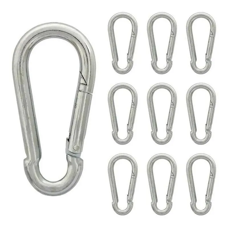 5x Mosquetão 10cm Suporta 350kg Academia Profissional 10 Uni
