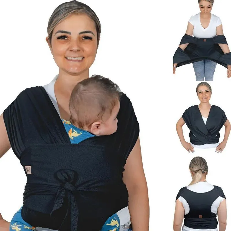 Sling Dry Fit De Bebe Canguru Carregador Basta V Preto P