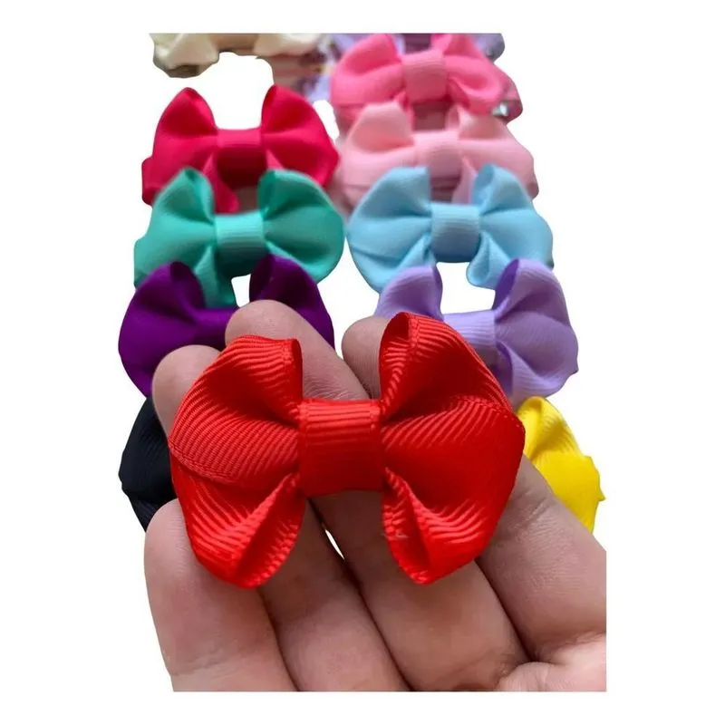 Kit 12 Laços De Cabelo Infantil Bebê Cruzado Antideslizante