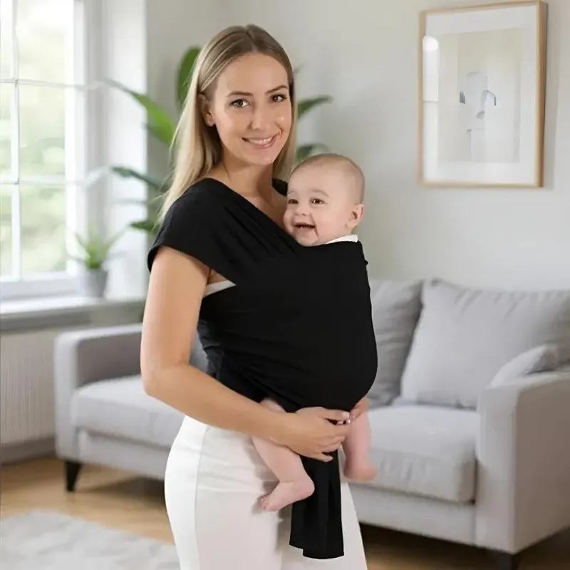 Sling Wrap Canguru, Malha 100% Algodão Pano P/carregar Pret